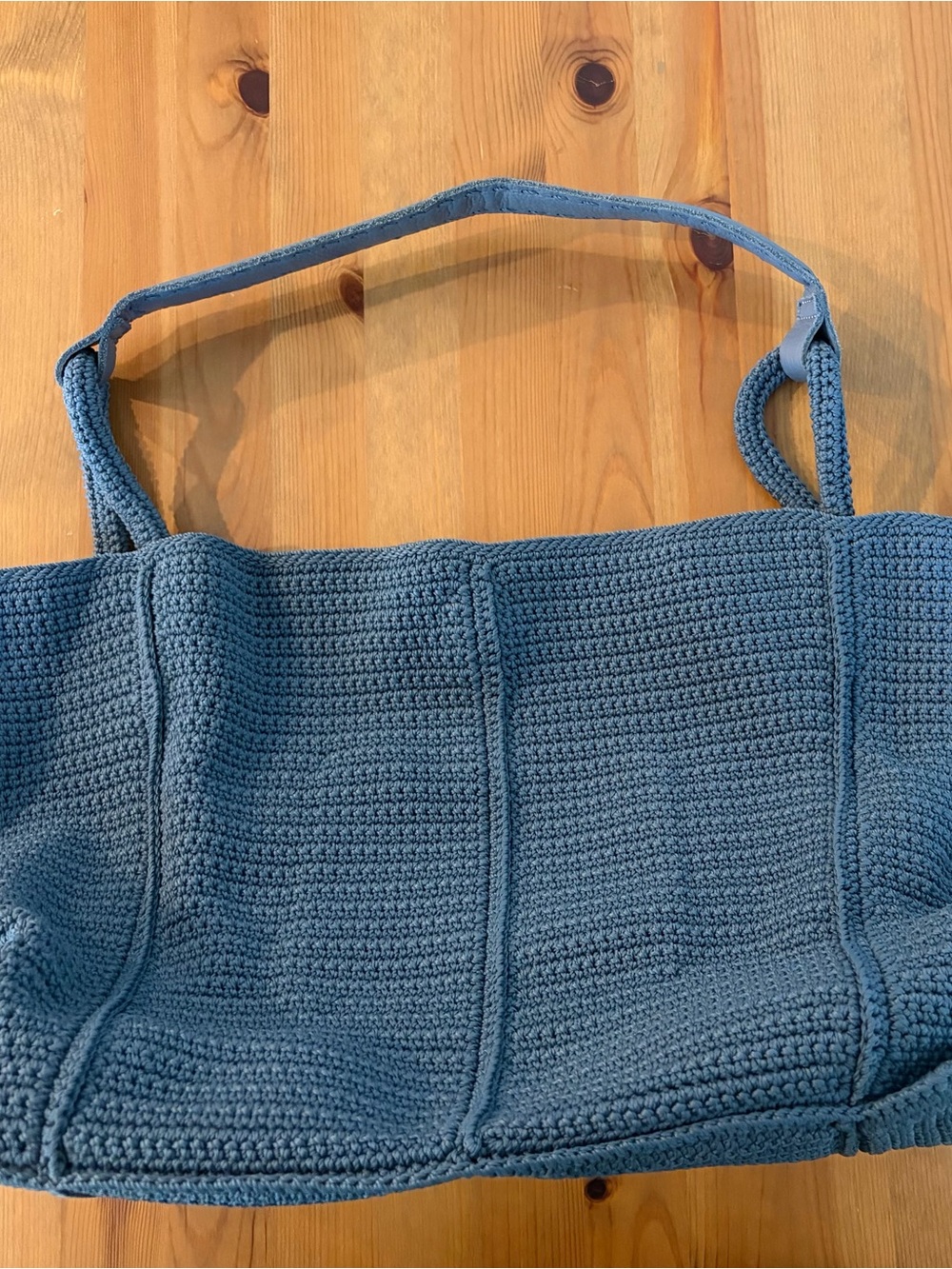 The Sak Los Feliz Large Blue Crochet Shoulder Tote Bag - Picture 2 of 8
